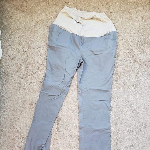grey maternity work pants